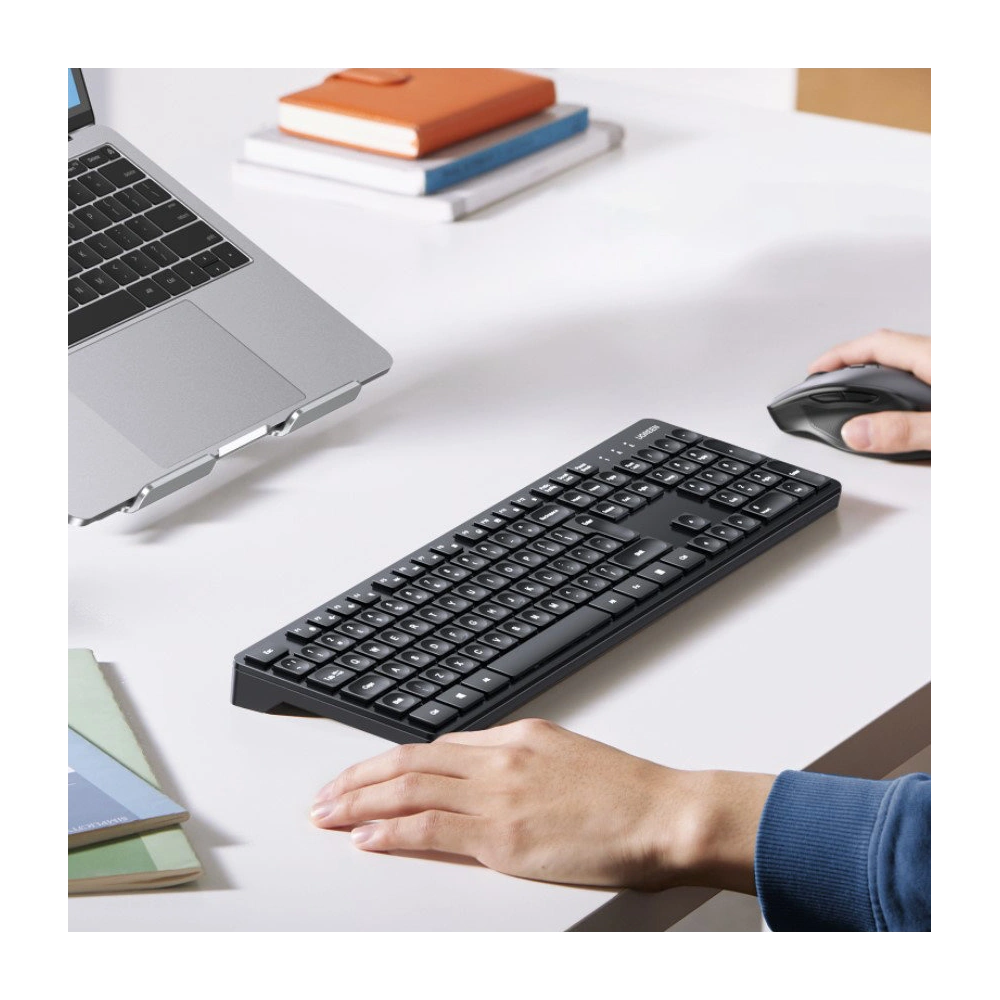 Zestaw bezprzewodowy 2w1 UGREEN MK006 mysz + klawiatura 2.4GHz plug&play czarny