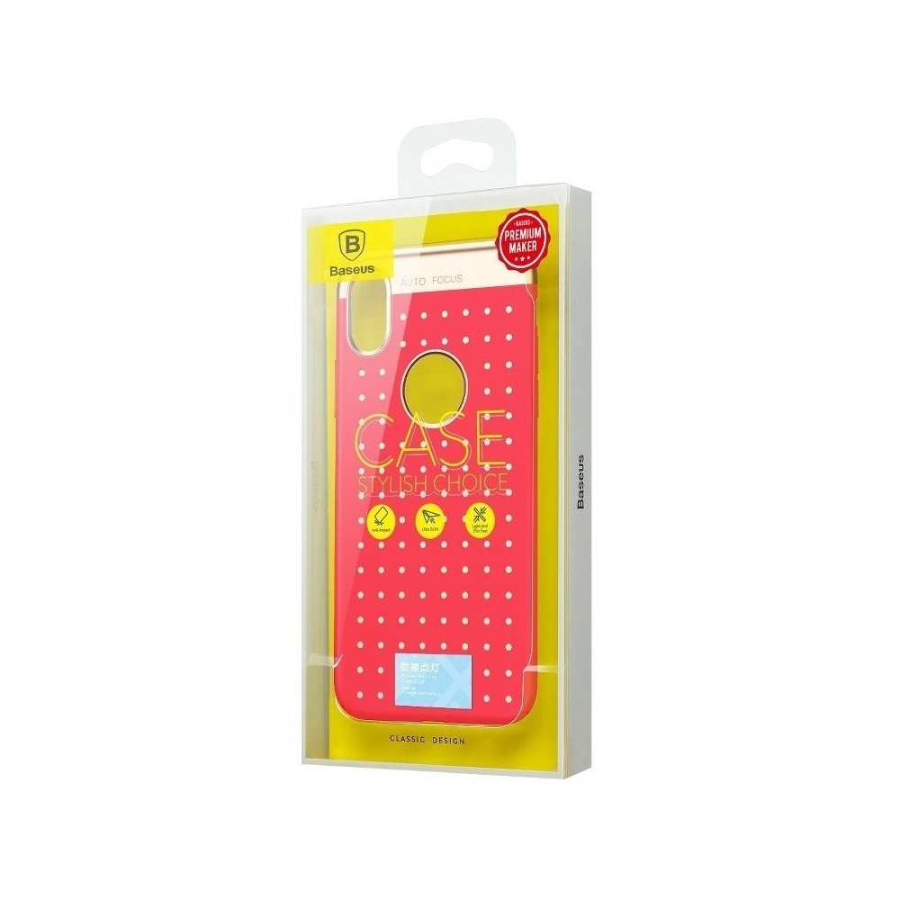 Etui Baseus Star Lighting Case do iPhone X / XS (czerwone)