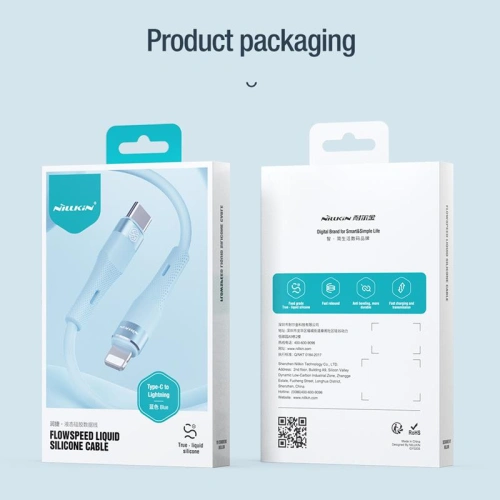 Kup Kabel Nillkin Data Cable Flowspeed Silicon USB-C/Lightning, PD, 27W czarny - NLK1190 - {ean13} - Sklep Home Screen