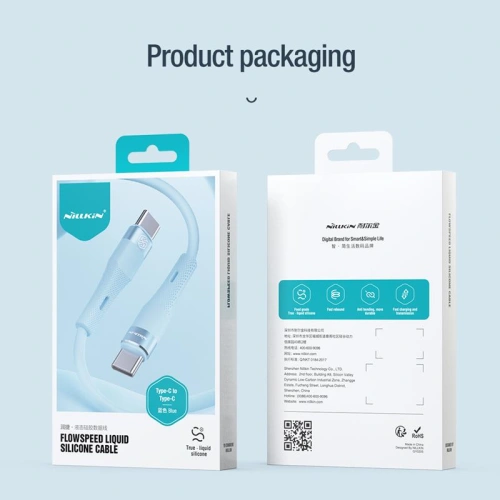 Kup Kabel Nillkin Data Cable Flowspeed Silicon USB-C/USB-C, PD, 60W černý - NLK1191 - {ean13} - Sklep Home Screen