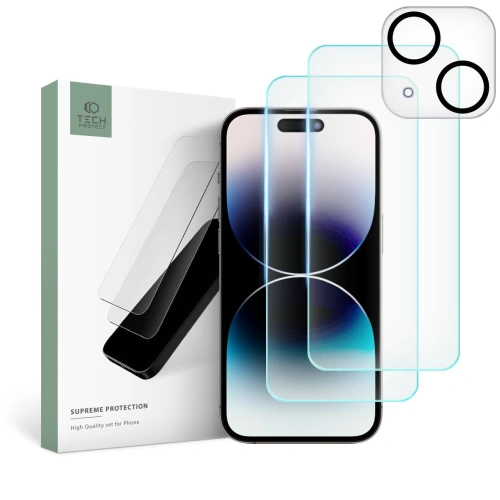 Buy Tech-Protect Supreme Set Apple iPhone 15 clear [2+1 PACK] - THP2225 - {ean13} - Home Screen Store Europe