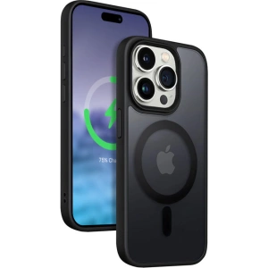 Kup Case Crong Hybrid Frost MAG Cover Apple iPhone 15 Pro Max MagSafe (schwarz) - CRG642 - {ean13} - Sklep Home Screen
