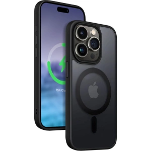Kup Etui Crong Hybrid Frost MAG Cover Apple iPhone 15 Pro Max MagSafe (czarny) - CRG642 - {ean13} - Sklep Home Screen