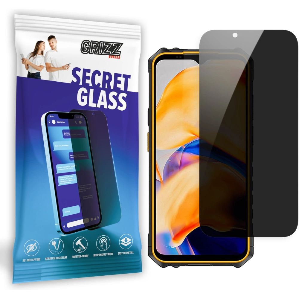 Matowe szkło prywatyzujące GrizzGlass SecretGlass do Ulefone Armor X13
