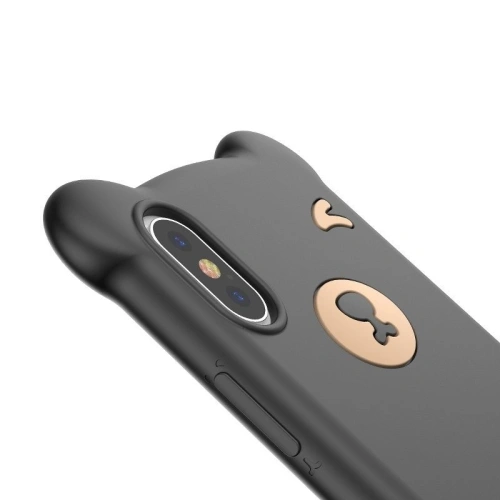 Kup Etui Baseus Bear iPhone X / XS - fekete - BSU235BLK - {ean13} - Sklep Home Screen