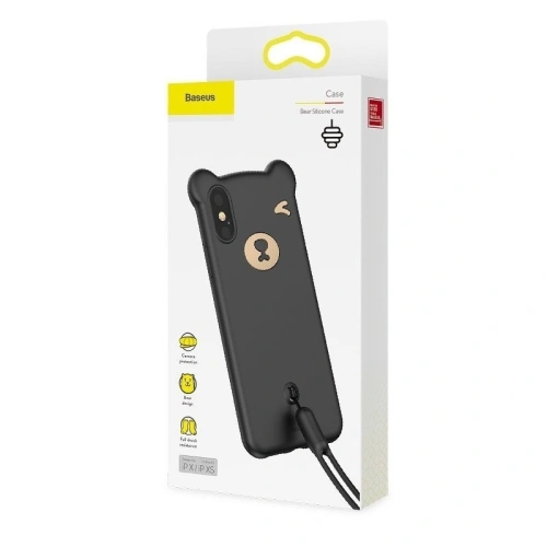 Kup Etui Baseus Bear iPhone X / XS - fekete - BSU235BLK - {ean13} - Sklep Home Screen