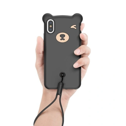 Kup Etui Baseus Bear iPhone X / XS - fekete - BSU235BLK - {ean13} - Sklep Home Screen
