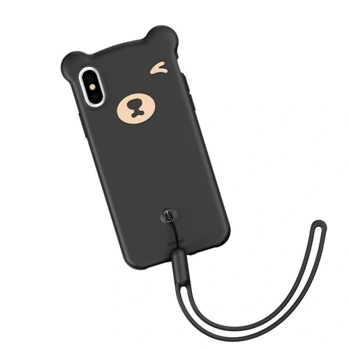 Kup Etui Baseus Bear iPhone X / XS - fekete - BSU235BLK - {ean13} - Sklep Home Screen