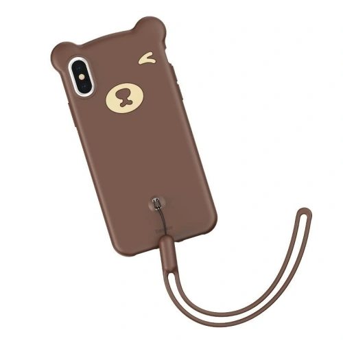 Kup Etui Baseus Bear iPhone X / XS - barna - BSU236BR - {ean13} - Sklep Home Screen