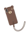 Etui Baseus Bear iPhone X / XS - maro