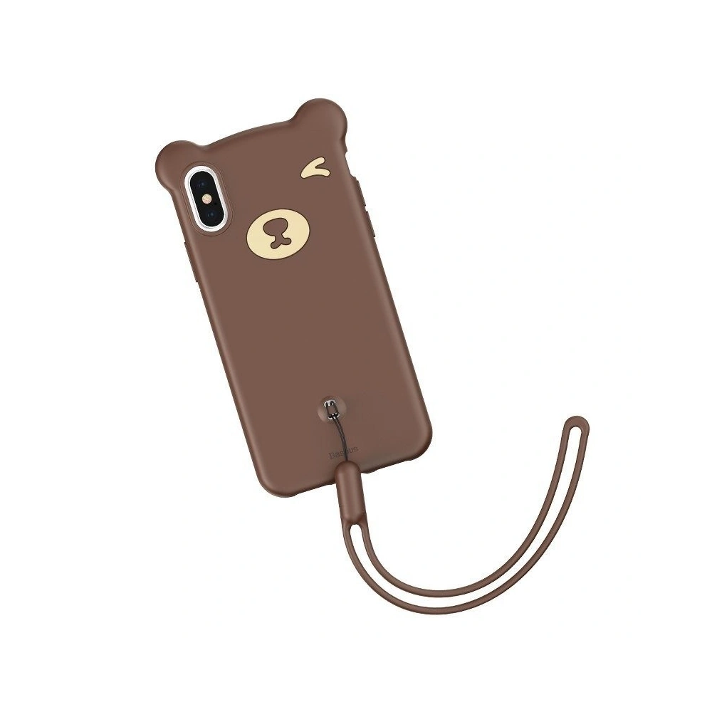 Etui Baseus Bear iPhone X / XS - brązowe