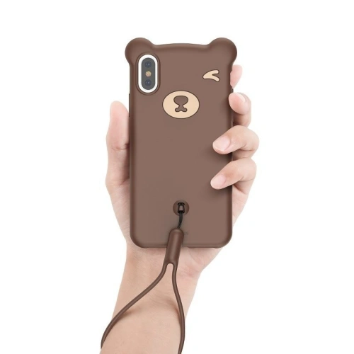 Kup Etui Baseus Bear iPhone X / XS - barna - BSU236BR - {ean13} - Sklep Home Screen
