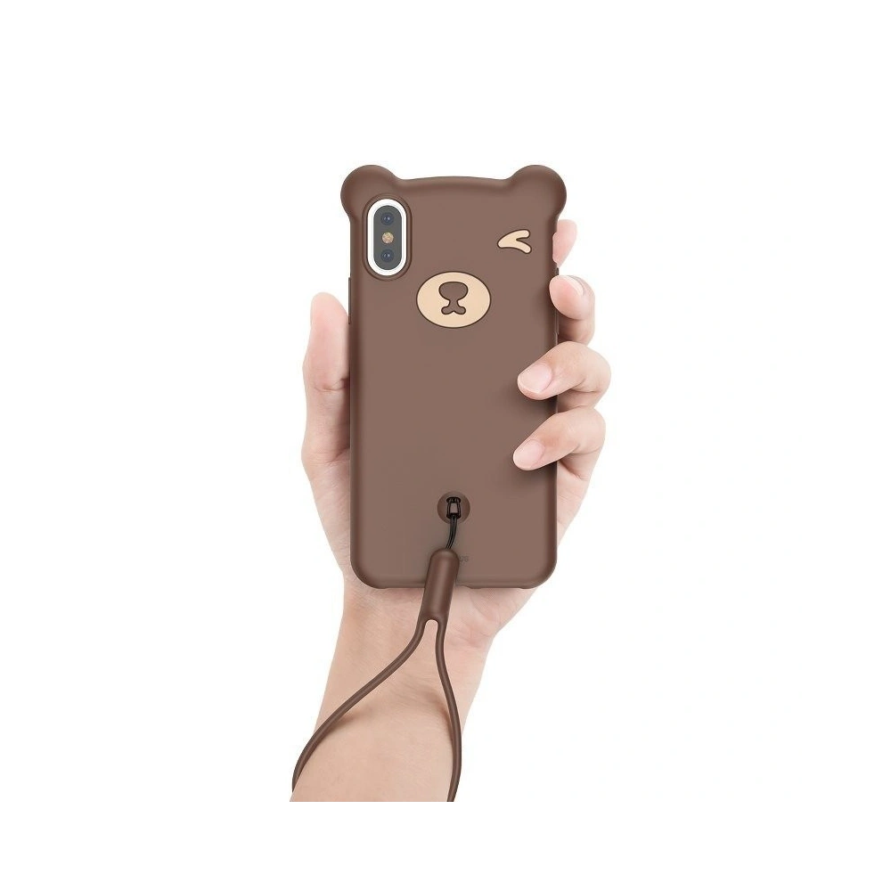 Etui Baseus Bear iPhone X / XS - brązowe
