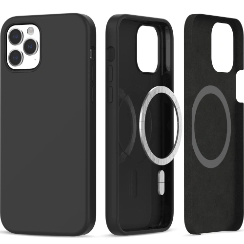 Kup Case Tech-Protect Silikon Magsafe Apple iPhone 12/12 Pro Schwarz - THP2231 - {ean13} - Sklep Home Screen