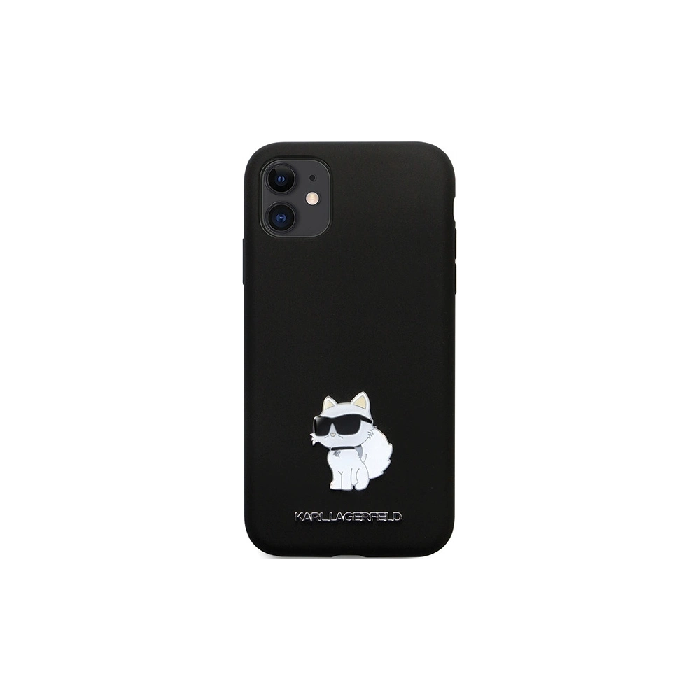 Etui Karl Lagerfeld KLHCN61SMHCNPK iPhone 11/XR hardcase Silicone C Metal Pin czarny/black