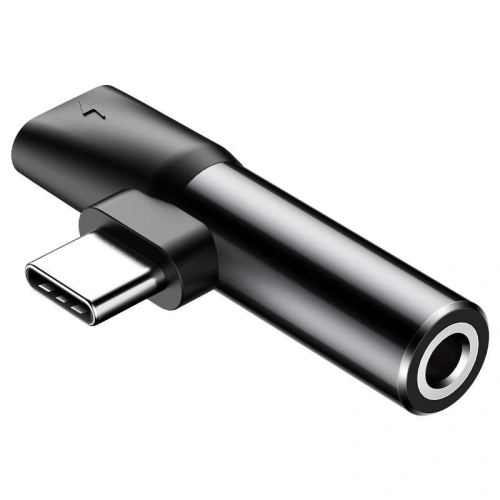 Kup Adapter Audio Baseus USB-C do Mini Jack 3.5mm + USB-C (czarny) - BSU240BLK - {ean13} - Sklep Home Screen