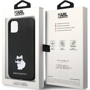 Kup Case Karl Lagerfeld KLHCN61SMHCNPK iPhone 11/XR Hardcase Silicone C Metal Pin schwarz/black - KLD1634 - {ean13} - Sklep Home Screen