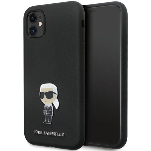 Kup Case Karl Lagerfeld KLHCN61SMHKNPK iPhone 11/XR Silikon Ikonik Metal Pin schwarz/black - KLD1635 - {ean13} - Sklep Home Screen
