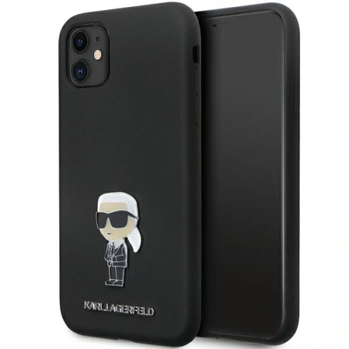 Kup Case Karl Lagerfeld KLHCN61SMHKNPK iPhone 11/XR Silikon Ikonik Metal Pin schwarz/black - KLD1635 - {ean13} - Sklep Home Screen