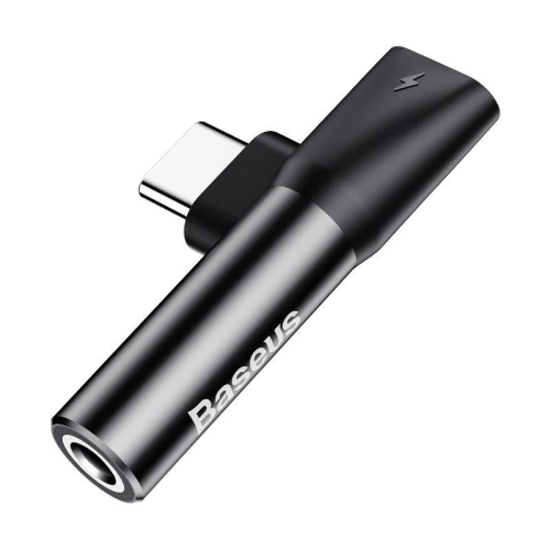 Buy Baseus Audio Adapter USB-C to Mini Jack 3.5mm + USB-C Black - BSU240BLK - {ean13} - Home Screen Store Europe