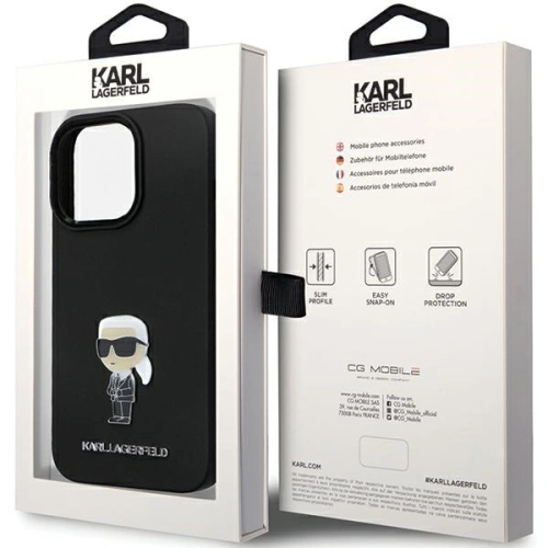 Kup Etui Karl Lagerfeld KLHCP13LSMHKNPK iPhone 13/13 Pro Silicone Ikonik Metal Pin czarny/black - KLD1637 - {ean13} - Sklep Home Screen