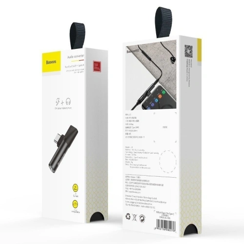 Kup Adaptér Audio Baseus USB-C na Mini Jack 3.5mm + USB-C (černý) - BSU240BLK - {ean13} - Sklep Home Screen