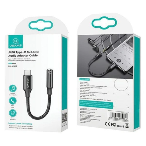 Kup 3.5m USAMS AU16 Adaptor USB-C / jack alb/alb (US-SJ599) - USA985 - {ean13} - Sklep Home Screen