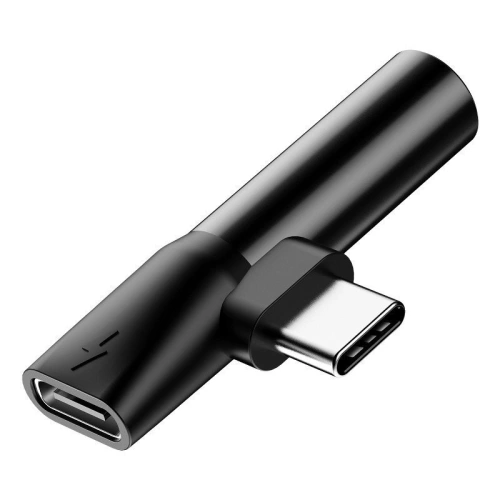 Kup Adapter Audio Baseus USB-C do Mini Jack 3.5mm + USB-C (czarny) - BSU240BLK - {ean13} - Sklep Home Screen