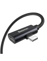 Kabel adapter Baseus s konektorem a zástrčkou Lightning, 2A, 1 metr, černý