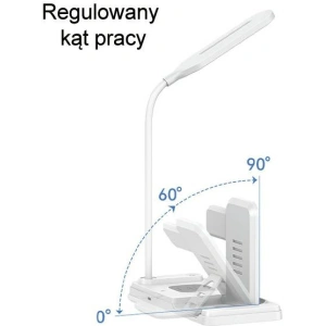 Ładowarka indukcyjna USAMS CD195WXC01 z lampą 4w1 15W biały/white