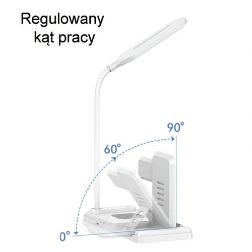 Kup Ładowarka indukcyjna USAMS CD195WXC01 z lampą 4w1 15W biały/white - USA989 - {ean13} - Sklep Home Screen