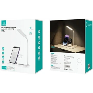 Ładowarka indukcyjna USAMS CD195WXC01 z lampą 4w1 15W biały/white