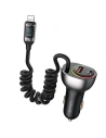 Kup Ładowarka samochodowa USAMS US-CC193 1xUSB-A 18W+1xUSB-C 30W + kabel Ligtning 30W PD+QC Fast Charge czarny/black - USA990 - {ean13} - Sklep Home Screen