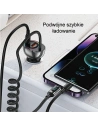 Kup Ładowarka samochodowa USAMS US-CC193 1xUSB-A 18W+1xUSB-C 30W + kabel Ligtning 30W PD+QC Fast Charge czarny/black - USA990 - {ean13} - Sklep Home Screen