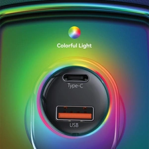 Kup Ładowarka samochodowa USAMS US-CC193 1xUSB-A 18W+1xUSB-C 30W + kabel Ligtning 30W PD+QC Fast Charge czarny/black - USA990 - {ean13} - Sklep Home Screen