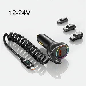 Kup Ładowarka samochodowa USAMS US-CC192 1xUSB-A 18W+1xUSB-C 30W + kabel USB-C 30W PD+QC Fast Charge czarny/black - USA991 - {ean13} - Sklep Home Screen