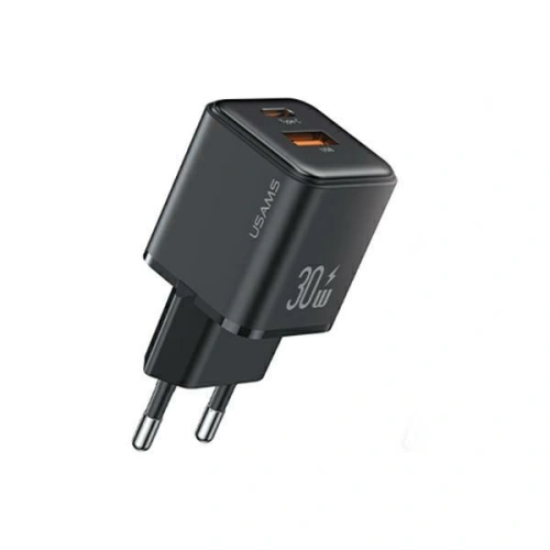 Kup USAMS US-CC189 Netzladegerät 1xUSB-A 18W + 1xUSB-C 30W PD Schnellladung X-ron Serie schwarz - USA993 - {ean13} - Sklep Home Screen