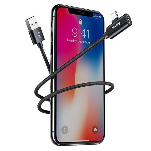 Kup Cablu adaptor Baseus cu priză și conector Lightning, 2A, 1 metru, negru - BSU241BLK - {ean13} - Sklep Home Screen