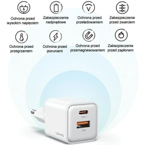 Kup USAMS US-CC189 1xUSB-A 18W+1xUSB-C 30W PD încărcare rapidă X-ron Series negru/negru încărcător de rețea - USA993 - {ean13} - Sklep Home Screen