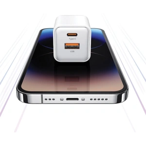 Kup USAMS US-CC189 1xUSB-A 18W+1xUSB-C 30W PD Încărcare rapidă X-ron Series violet/violet încărcător de rețea - USA994 - {ean13} - Sklep Home Screen