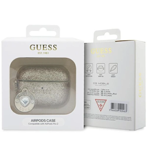 Kup Guess Carcasă GUAP2PGEHCDD AirPods Pro 2 capac fix Glitter Heart Diamond Charm auriu / auriu - GUE2775 - {ean13} - Sklep Home Screen