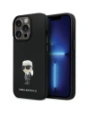 Karl Lagerfeld Carcasă KLHCP13XSMHKNPK iPhone 13 Pro Max Silicone Ikonik Metal Pin negru/negru