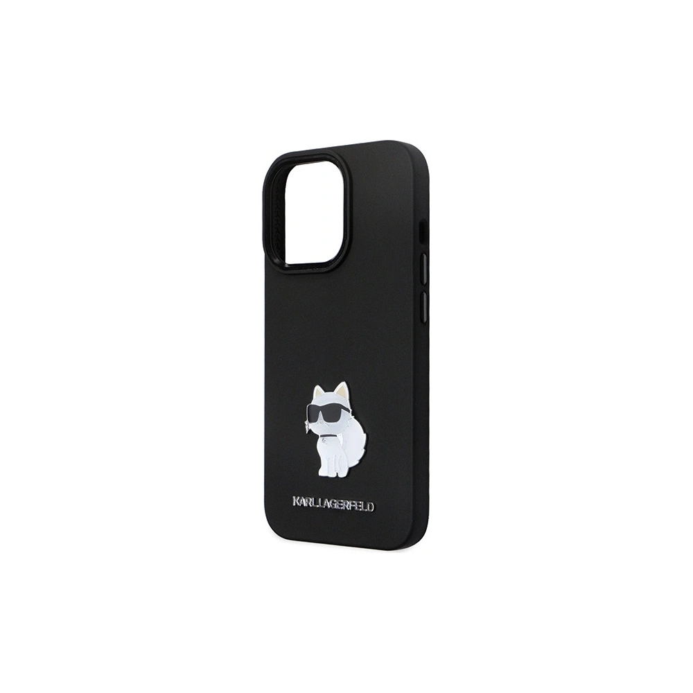Etui Karl Lagerfeld KLHCP14LSMHCNPK iPhone 14 Pro hardcase Silicone C Metal Pin czarny/black