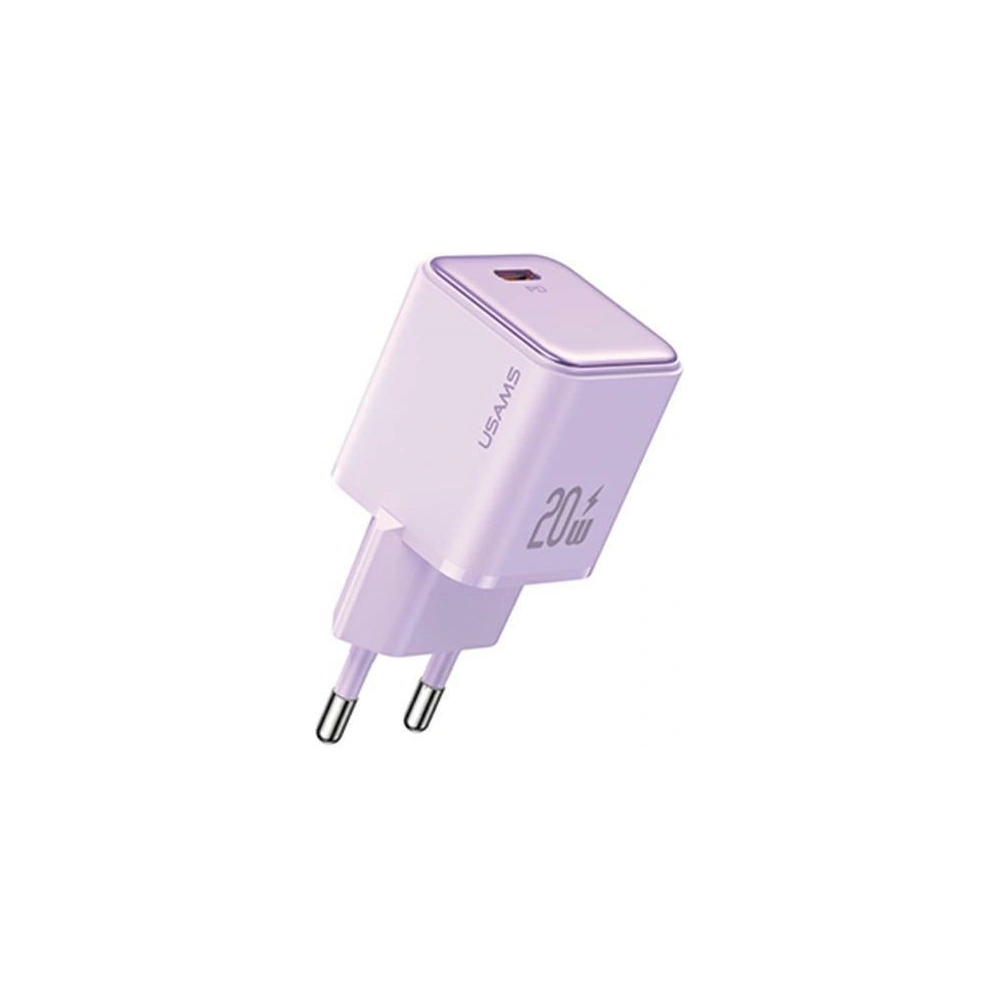 Ładowarka sieciowa USAMS CC183TC03 1xUSB-C 20W PD Fast Charging X-ron Series purpurowy/purple