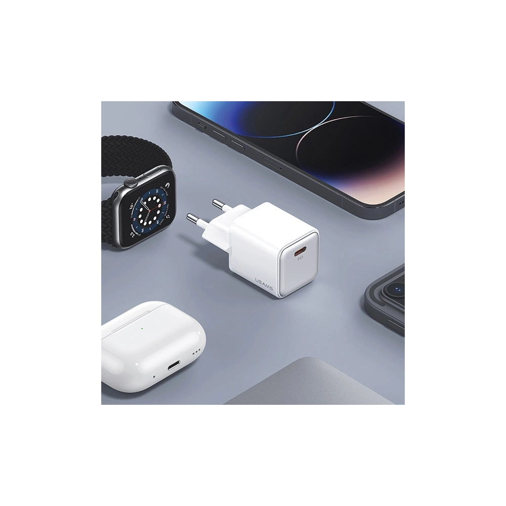 Ładowarka sieciowa USAMS CC183TC03 1xUSB-C 20W PD Fast Charging X-ron Series purpurowy/purple