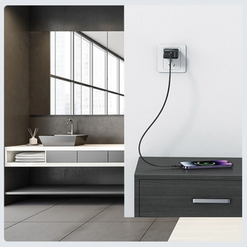 Kup USAMS CC178TC02 1xUSB-C+1xUSB-A 45W GaN PD+QC Încărcare rapidă alb/alb - USA1001 - {ean13} - Sklep Home Screen