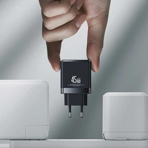 Kup Ładowarka sieciowa USAMS CC178TC02 1xUSB-C+1xUSB-A 45W GaN PD+QC Fast Charging biały/white - USA1001 - {ean13} - Sklep Home Screen