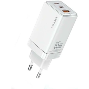 Kup USAMS CC180TC02 Netzladegerät 2xUSB-C+1xUSB-A 65W GaN PD+QC Schnellladung weiß Sandru Serie - USA1003 - {ean13} - Sklep Home Screen