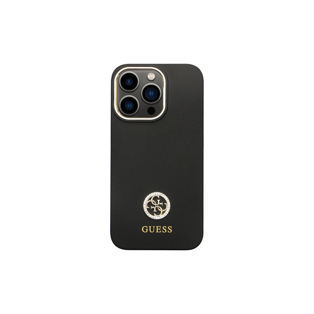 Etui Guess GUHCP13XM4DGPK Apple iPhone 13 Pro Max hardcase Silicone Logo Strass 4G czarny/black