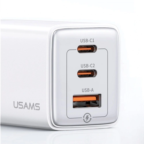 Kup USAMS CC180TC04 2xUSB-C+1xUSB-A 65W GaN PD+QC Fast Charging Sandru Series (US-CC180) albastru/albastru gradient - USA1005 - {ean13} - Sklep Home Screen